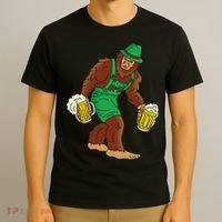 Bigfoot in Lederhosen Oktoberfest Beer T-Shirt thumb 3