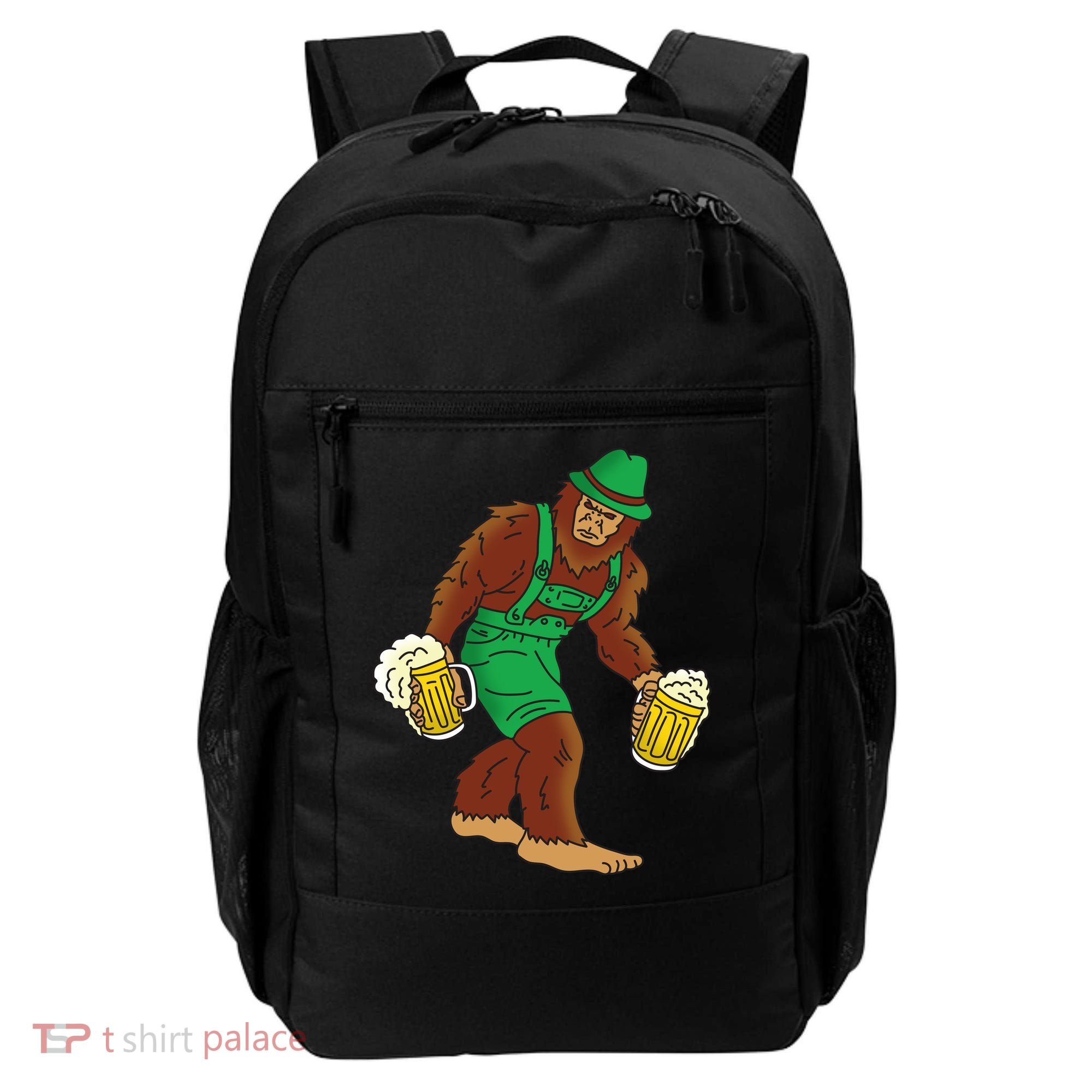 Bigfoot in Lederhosen Oktoberfest Beer Backpack