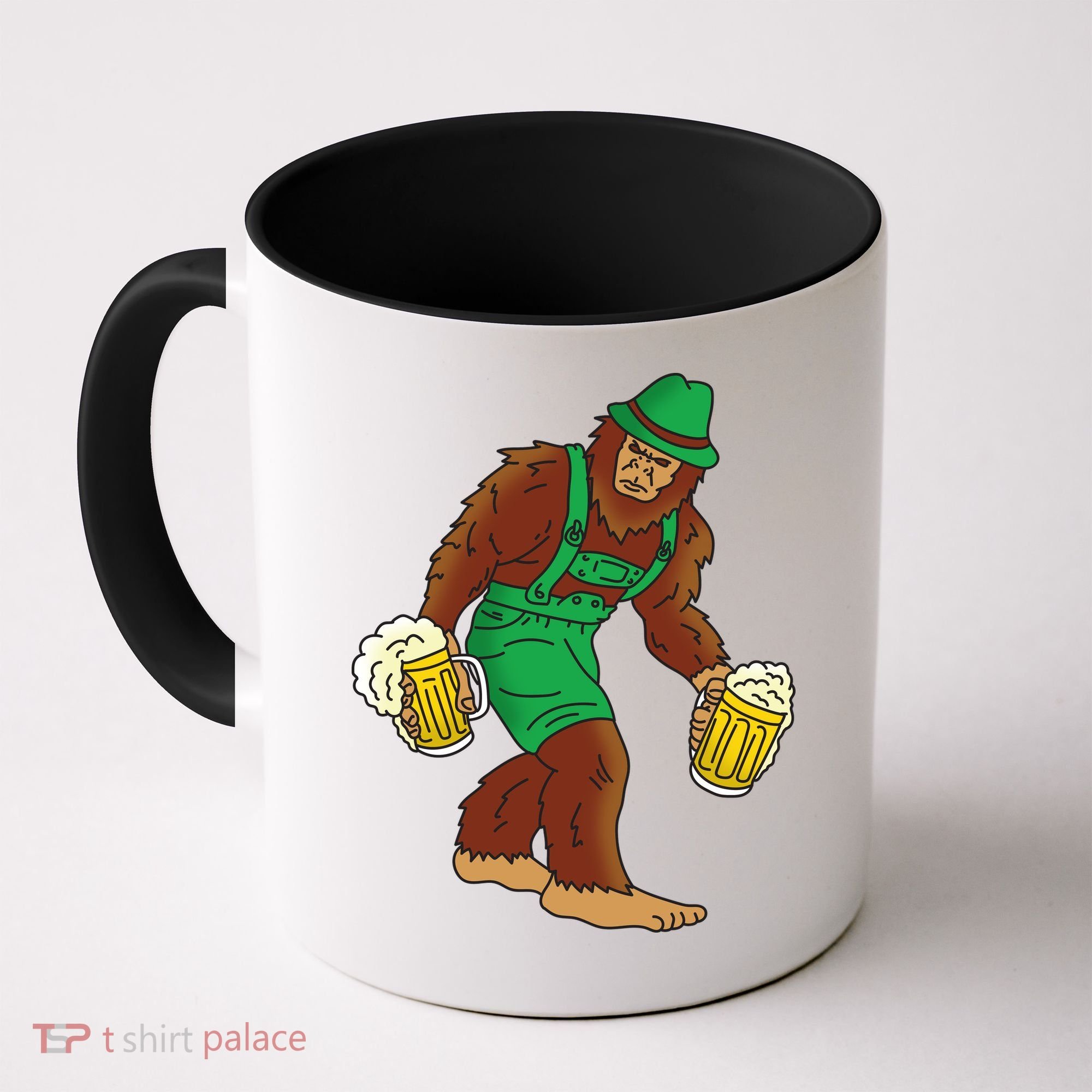 Bigfoot in Lederhosen Oktoberfest Beer Coffee Mug