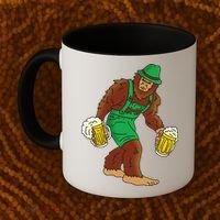 Bigfoot in Lederhosen Oktoberfest Beer Coffee Mug thumb 2