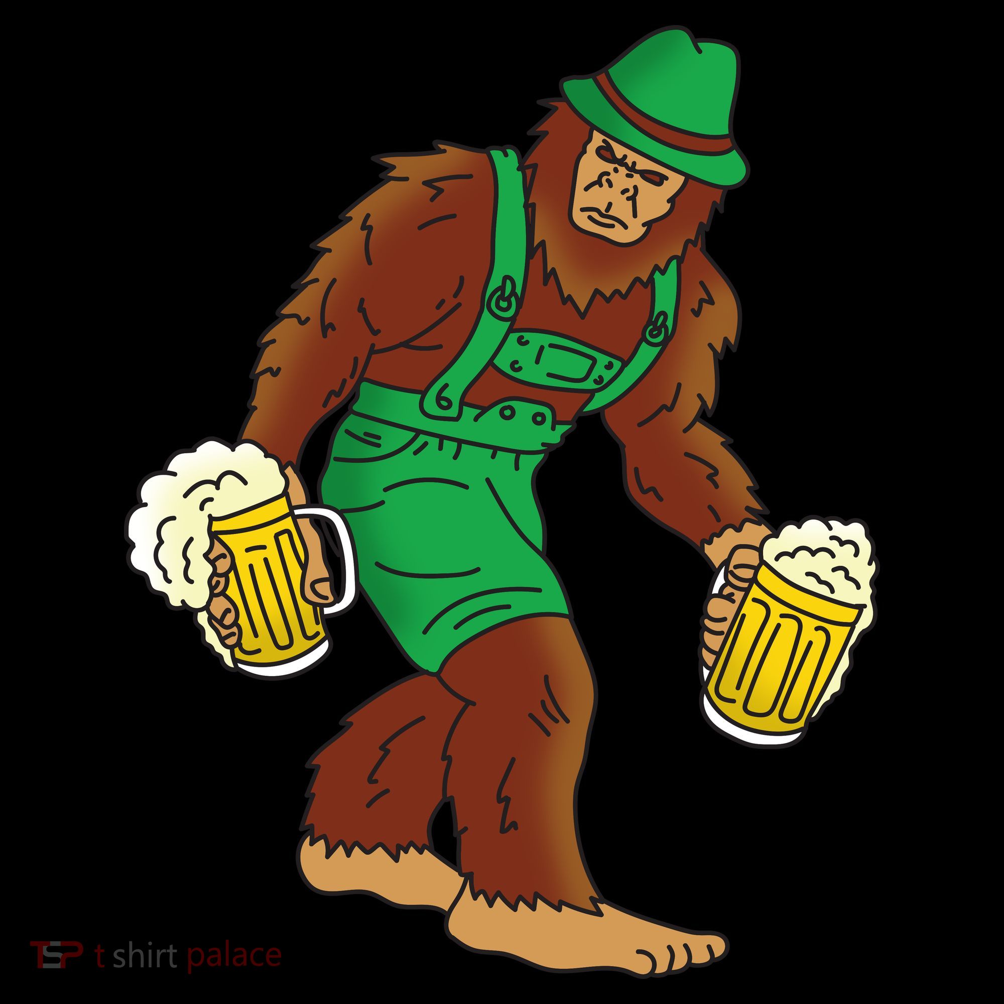 Bigfoot in Lederhosen Oktoberfest Beer Coffee Mug