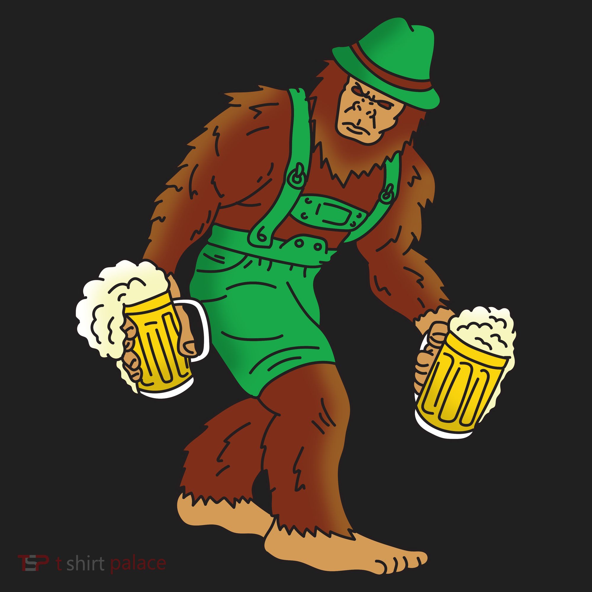Bigfoot in Lederhosen Oktoberfest Beer Hat