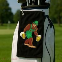Bigfoot in Lederhosen Oktoberfest Beer Golf Towel thumb 2