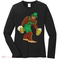Bigfoot in Lederhosen Oktoberfest Beer Women's Long Sleeve Shirt thumb 0