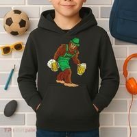 Bigfoot in Lederhosen Oktoberfest Beer Kids Hoodie thumb 2
