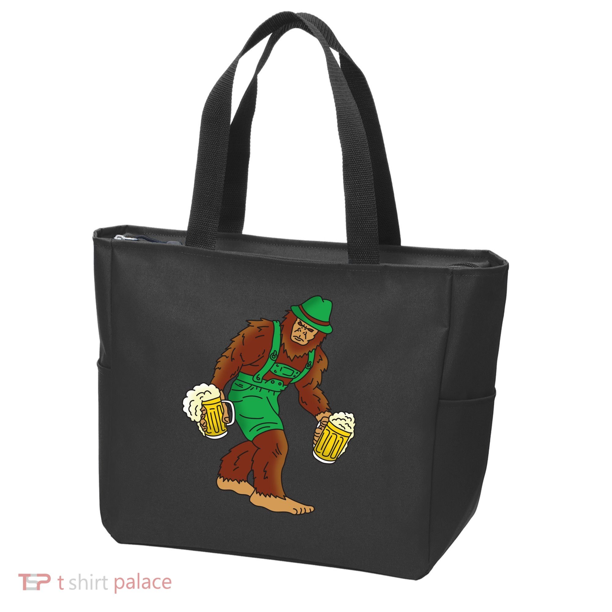Bigfoot in Lederhosen Oktoberfest Beer Tote Bag
