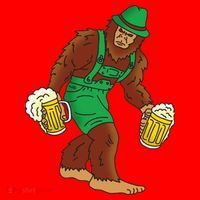Bigfoot in Lederhosen Oktoberfest Beer Santa Hat thumb 1