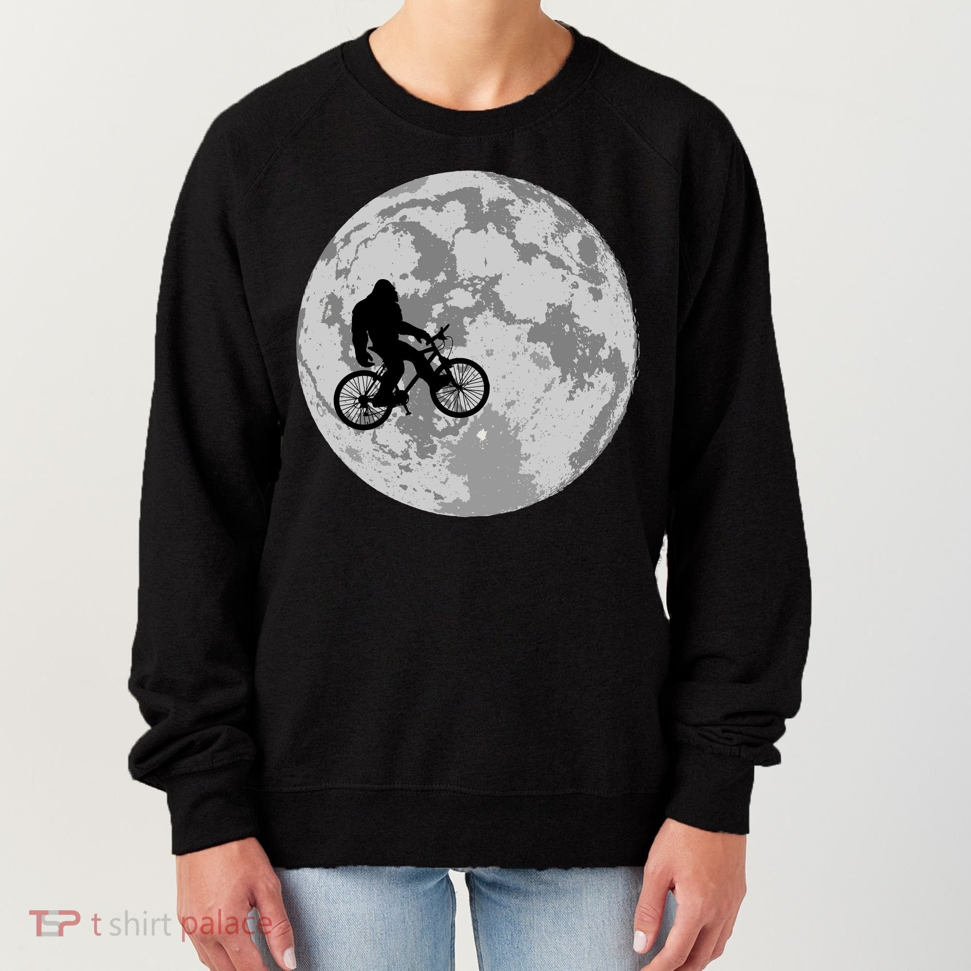 Bigfoot In The Moon Sasquatch Women's Sweatshirt