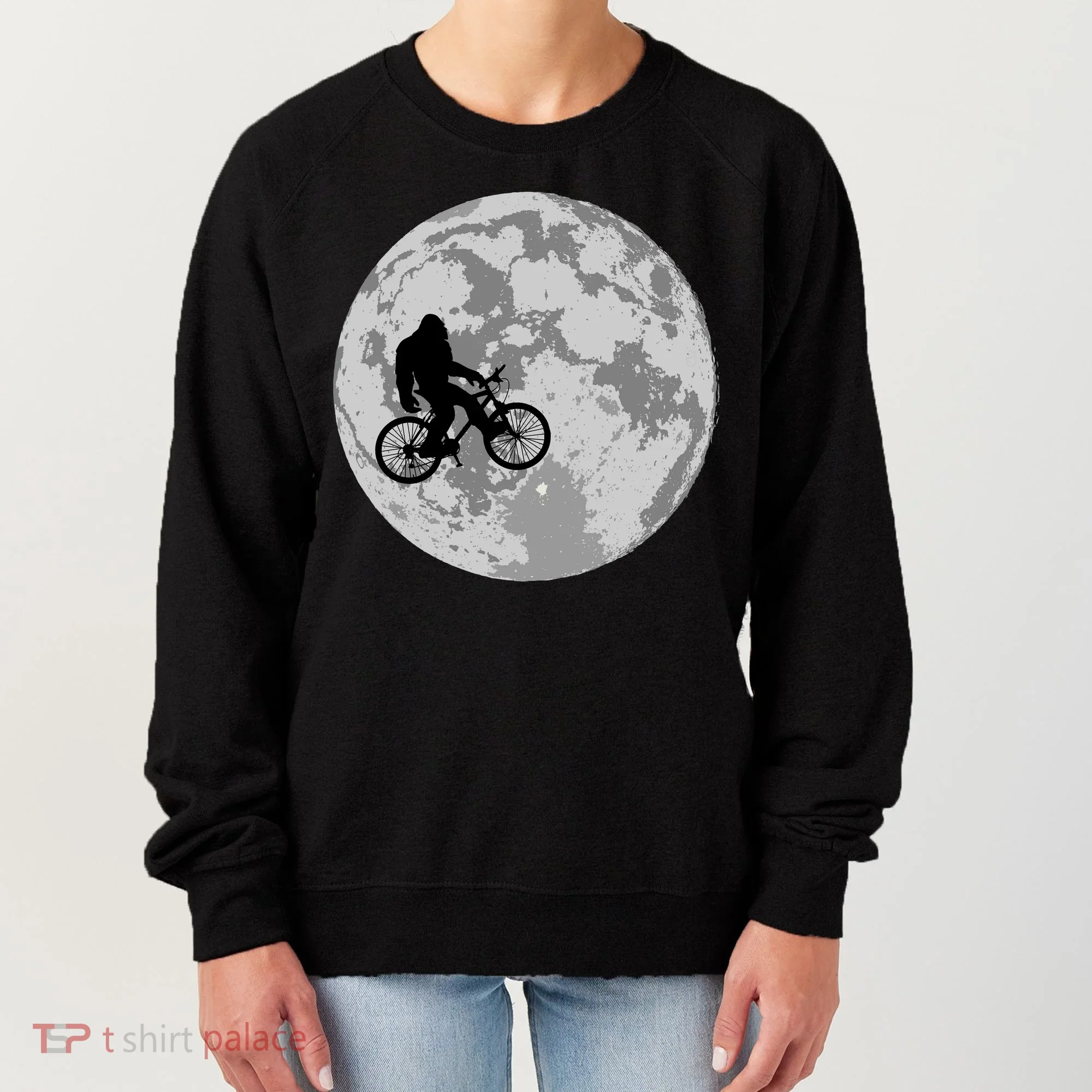 Bigfoot In The Moon Sasquatch Women's Sweatshirt