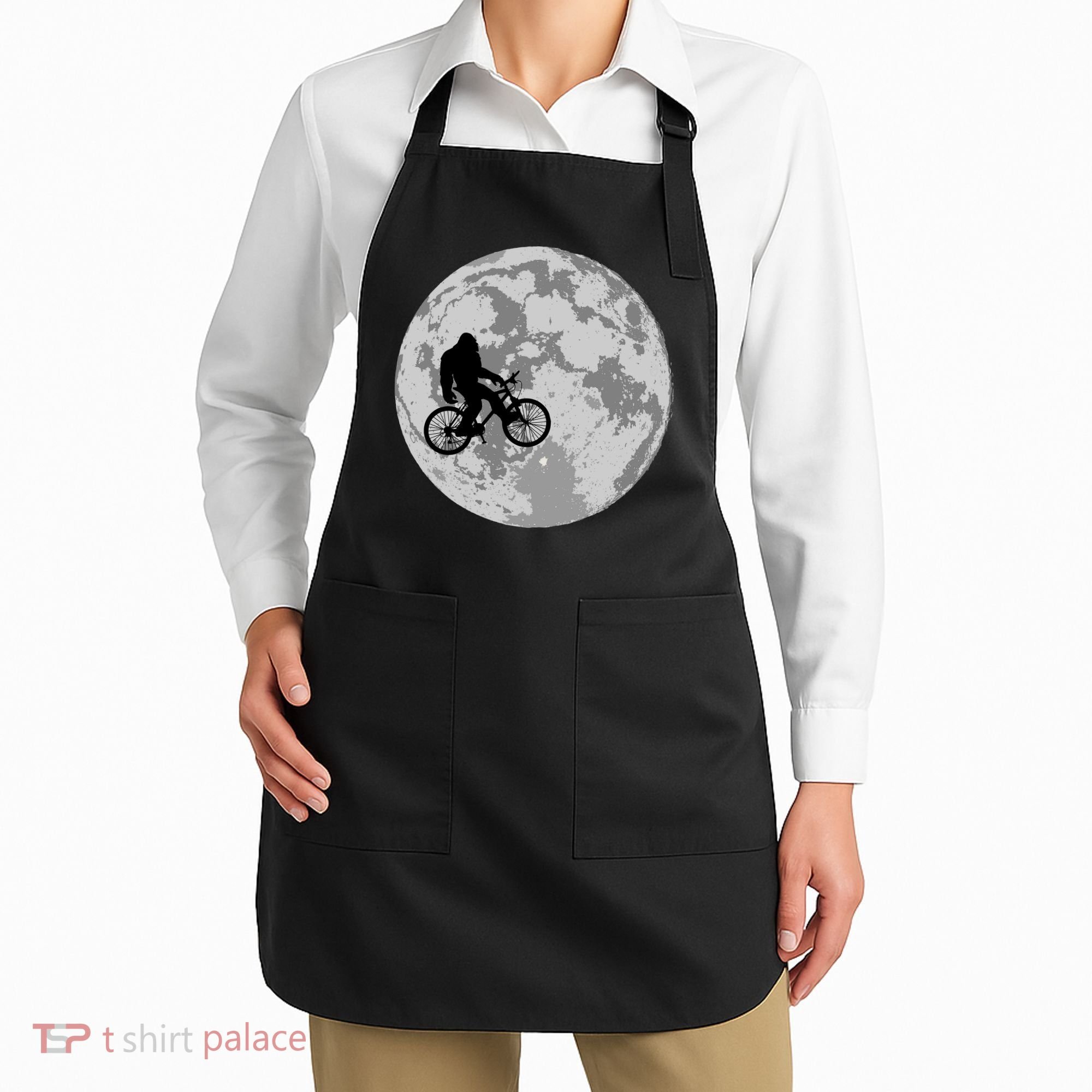 Bigfoot In The Moon Sasquatch Apron