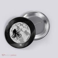 Bigfoot In The Moon Sasquatch Button thumb 0
