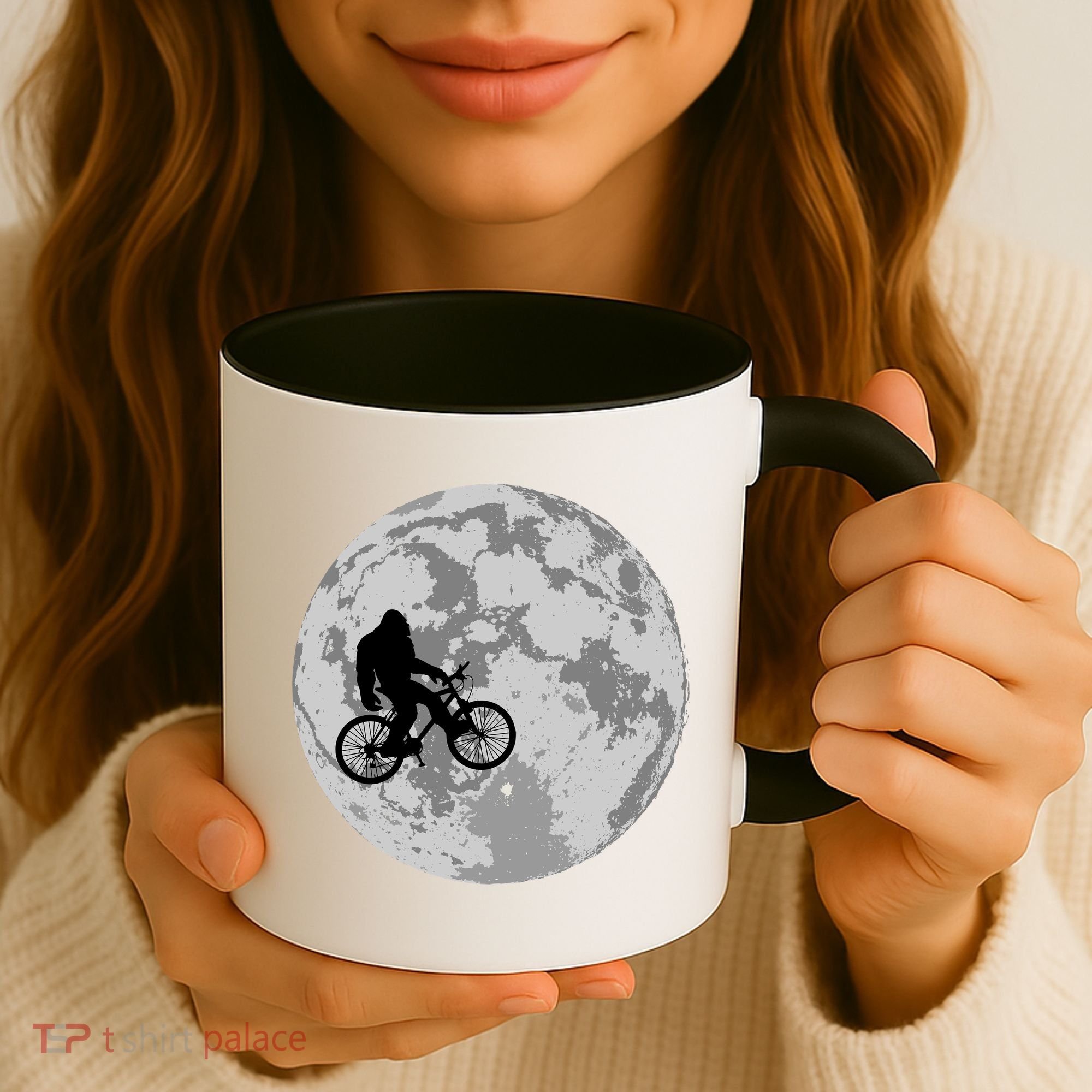 Bigfoot In The Moon Sasquatch Coffee Mug