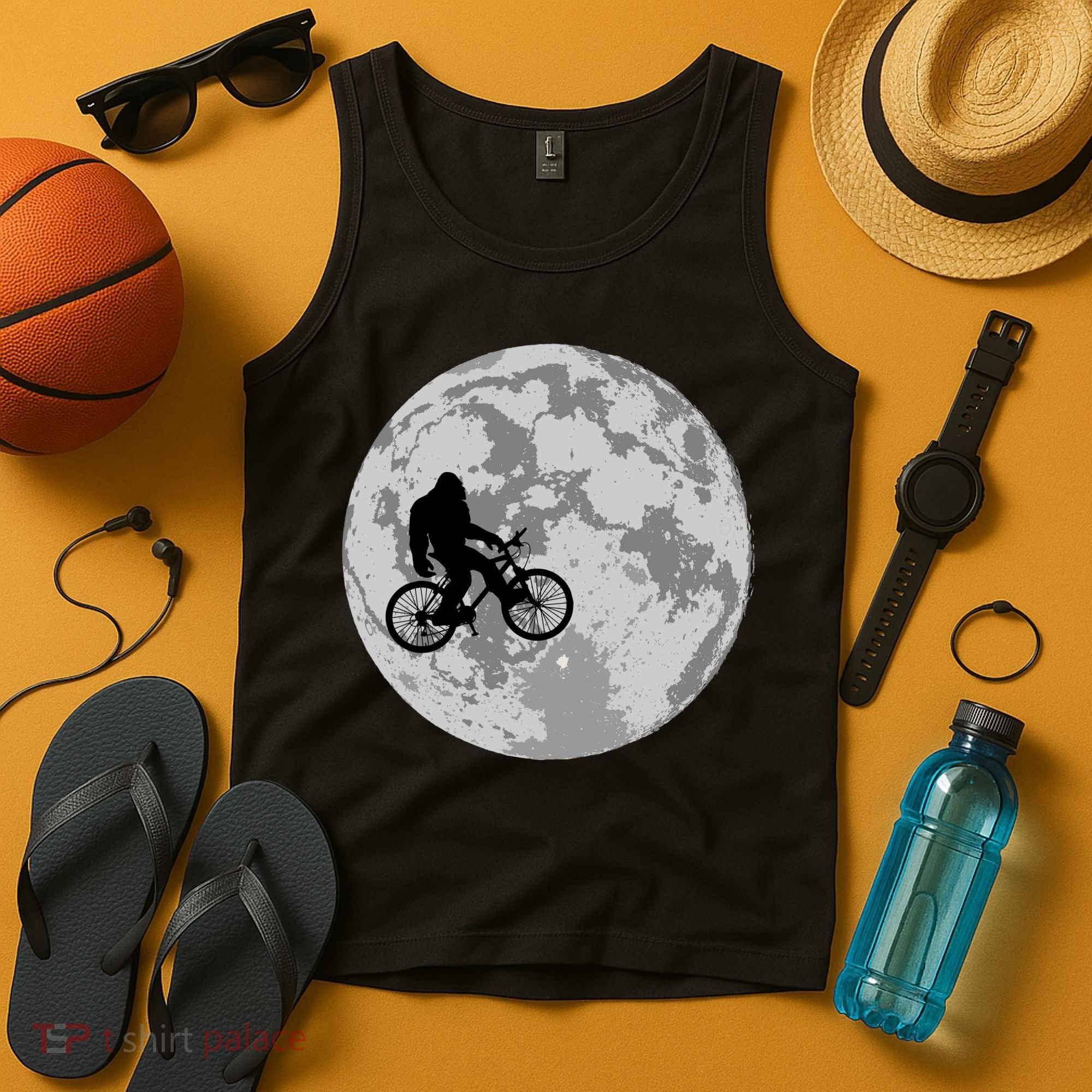 Bigfoot In The Moon Sasquatch Tank Top