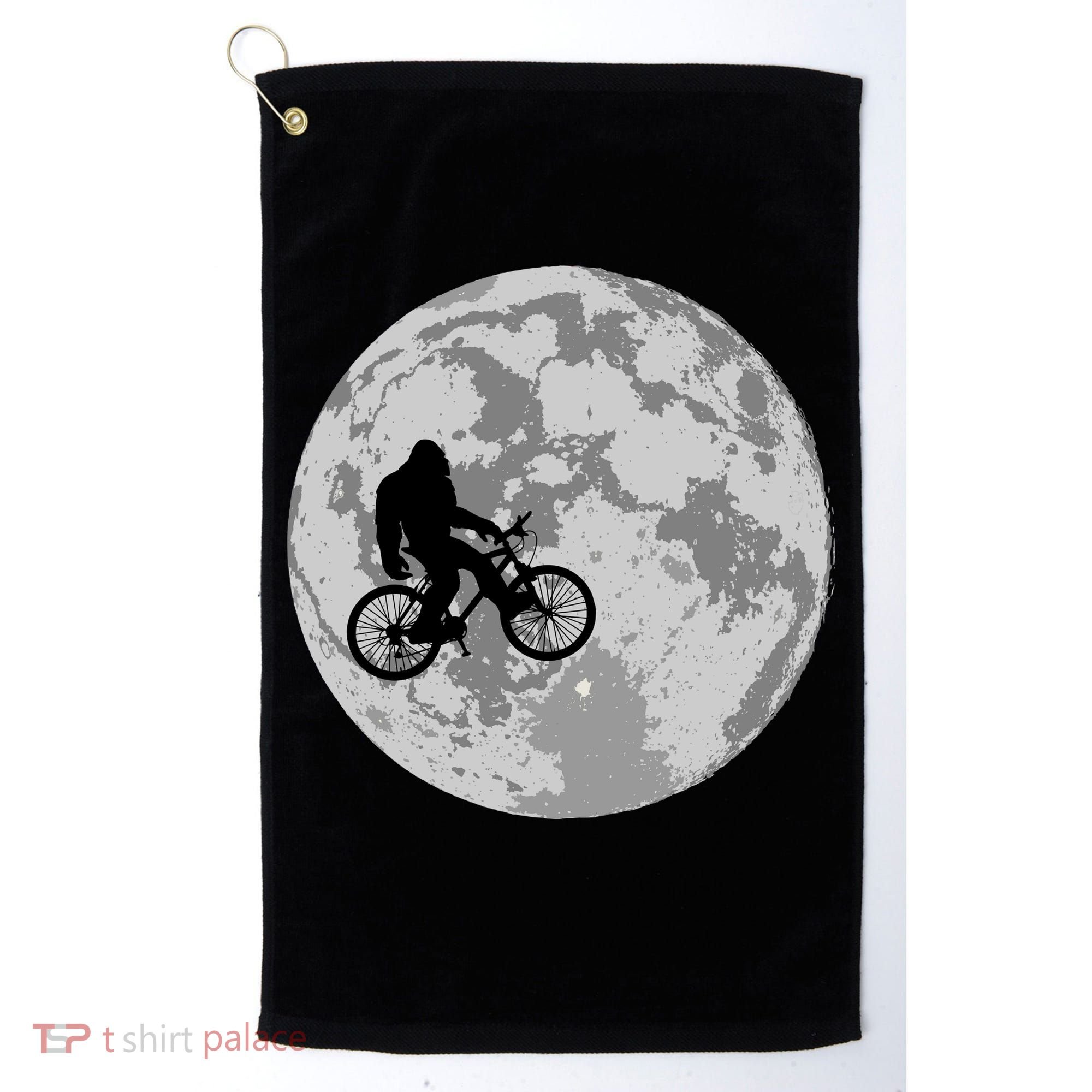 Bigfoot In The Moon Sasquatch Golf Towel