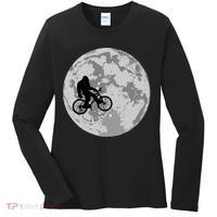 Bigfoot In The Moon Sasquatch Women's Long Sleeve Shirt thumb 0