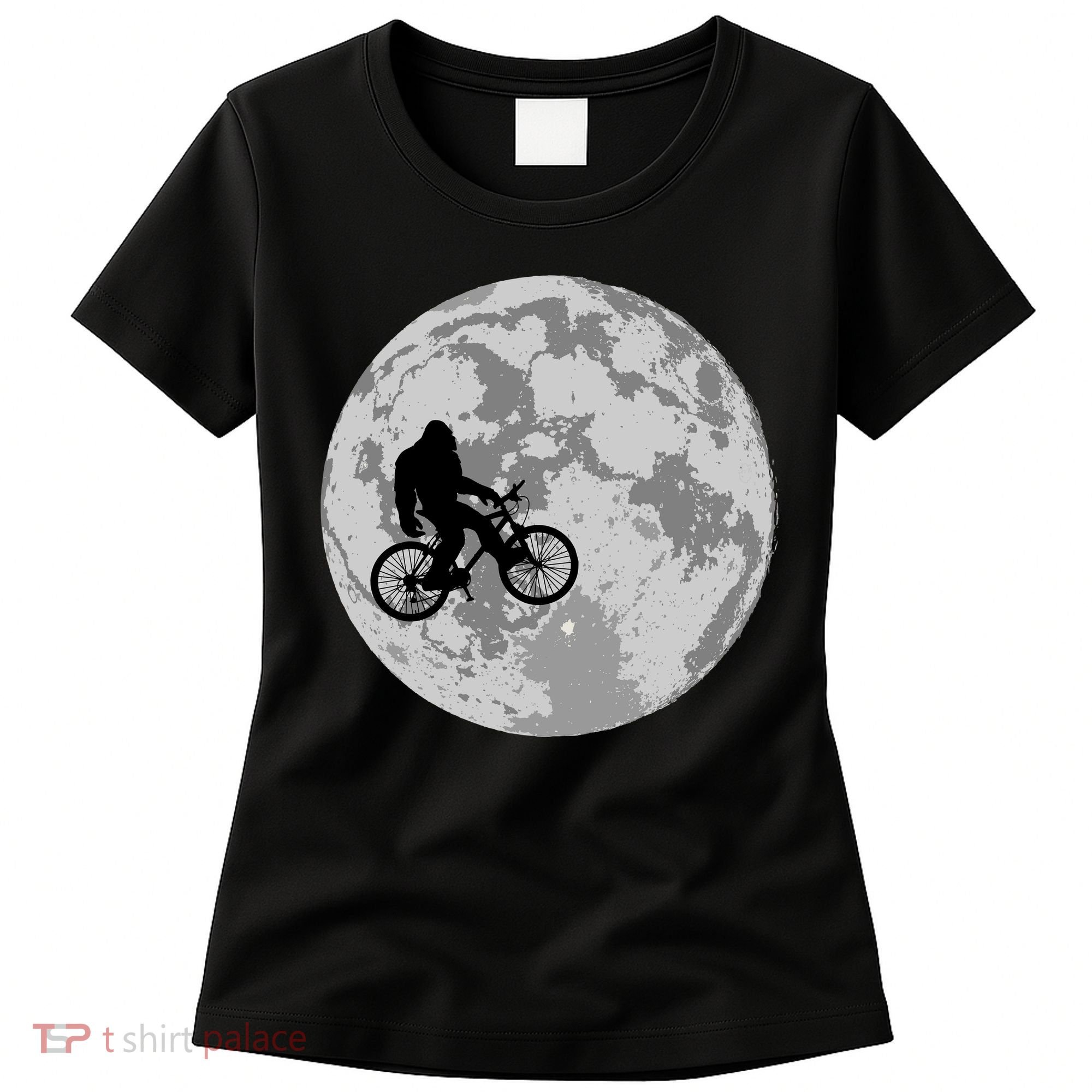 Bigfoot In The Moon Sasquatch Women's T-Shirt