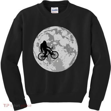 Bigfoot In The Moon Sasquatch Kids Sweatshirt