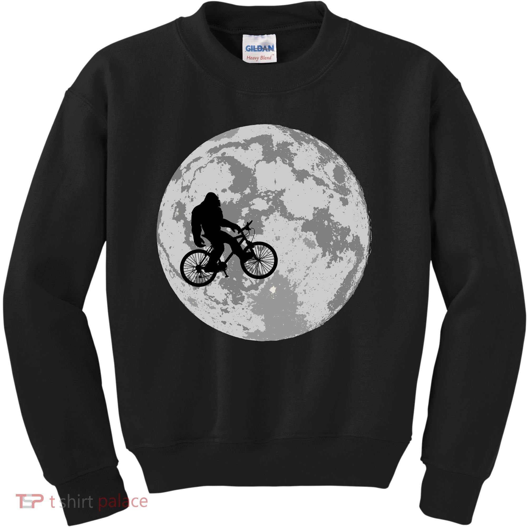 Bigfoot In The Moon Sasquatch Kids Sweatshirt