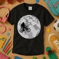 Bigfoot In The Moon Sasquatch Kids T-Shirt thumb 3