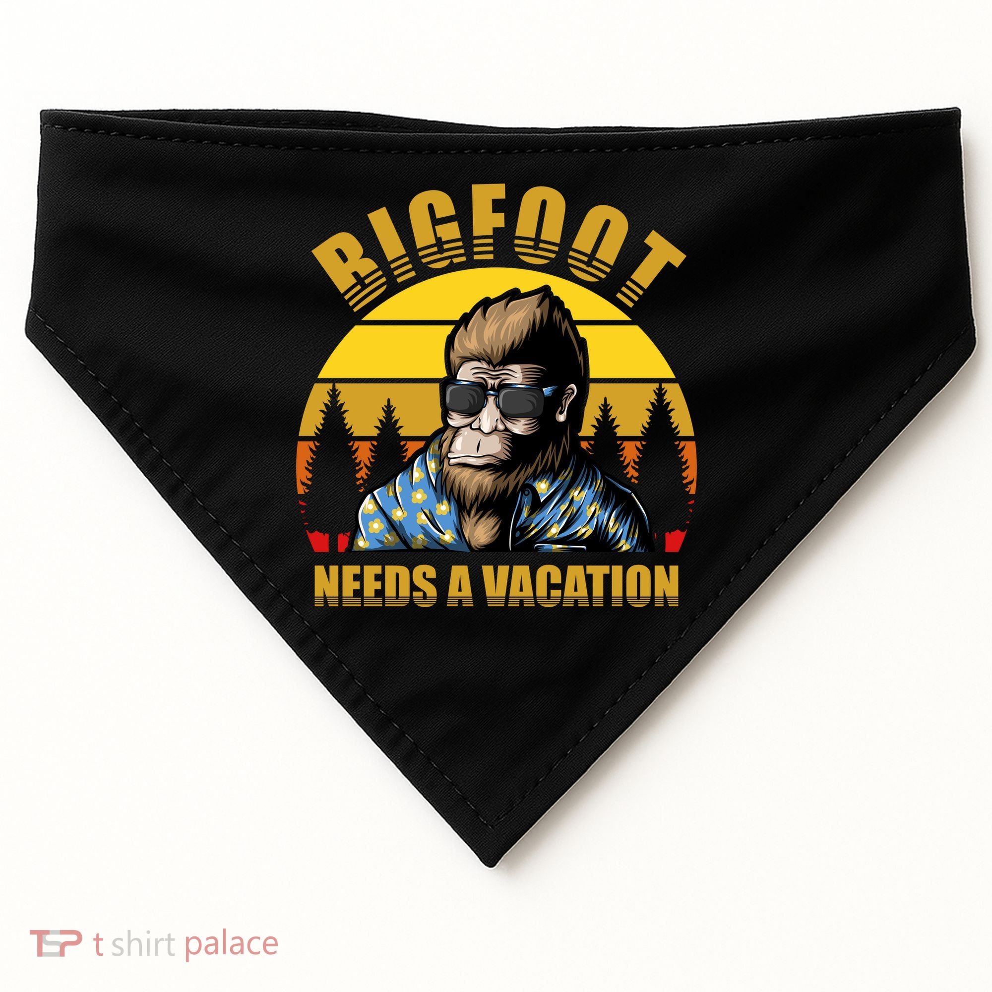 Bigfoot Needs A Vacation USA-Made Doggie Bandana
