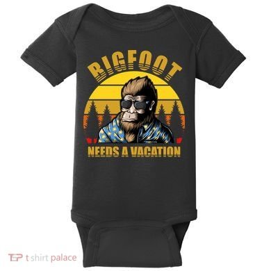 Bigfoot Needs A Vacation Baby Bodysuit