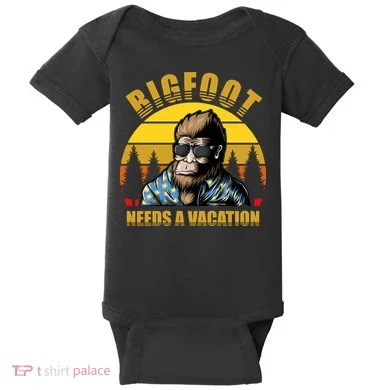 Bigfoot Needs A Vacation Baby Bodysuit