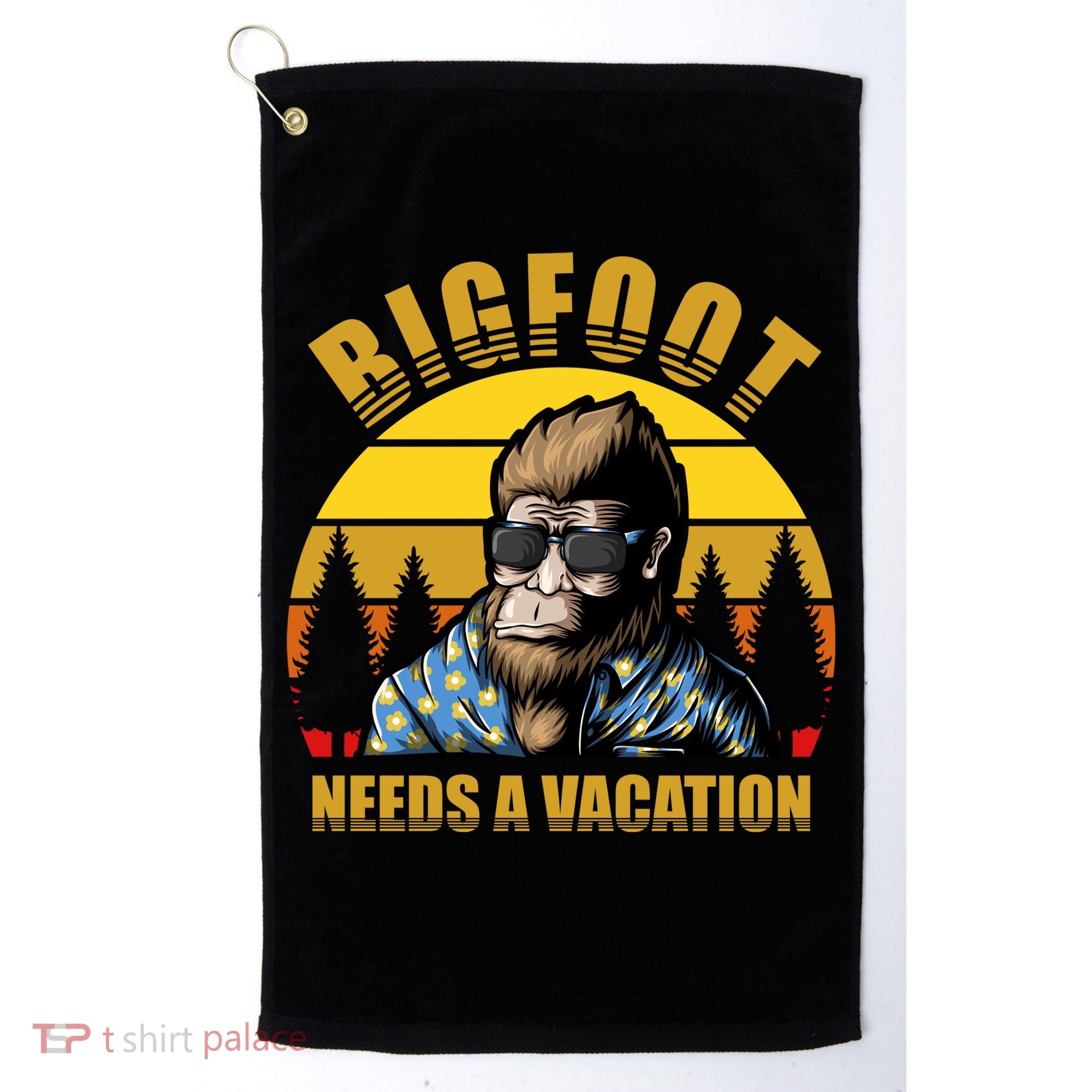 Bigfoot Needs A Vacation Golf Towel