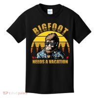 Bigfoot Needs A Vacation Kids T-Shirt thumb 0