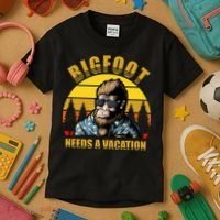 Bigfoot Needs A Vacation Kids T-Shirt thumb 3