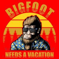 Bigfoot Needs A Vacation Santa Hat thumb 1
