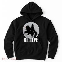 Bigfoot Riding Unicorn Believe Hoodie thumb 0