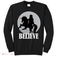 Bigfoot Riding Unicorn Believe Sweatshirt thumb 0