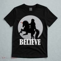 Bigfoot Riding Unicorn Believe T-Shirt thumb 5