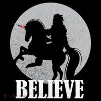 Bigfoot Riding Unicorn Believe T-Shirt thumb 7