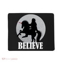 Bigfoot Riding Unicorn Believe Mousepad thumb 0
