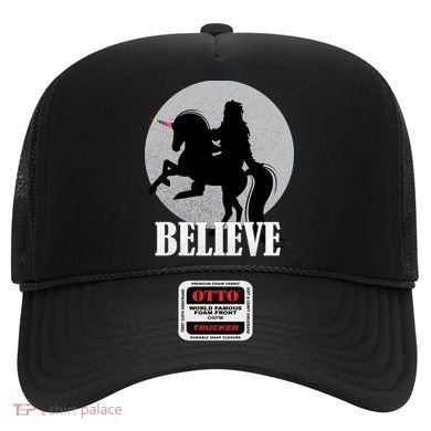 Bigfoot Riding Unicorn Believe Hat