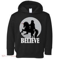 Bigfoot Riding Unicorn Believe Toddler Hoodie thumb 0
