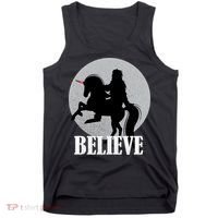 Bigfoot Riding Unicorn Believe Tank Top thumb 0