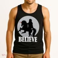 Bigfoot Riding Unicorn Believe Tank Top thumb 3