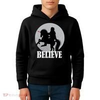 Bigfoot Riding Unicorn Believe Kids Hoodie thumb 4
