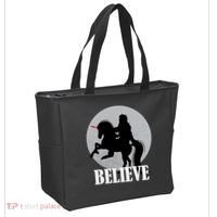 Bigfoot Riding Unicorn Believe Tote Bag thumb 2