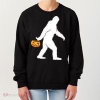 Bigfoot Sasquatch Halloween Pumpkin Women's Sweatshirt thumb 0