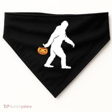 Bigfoot Sasquatch Halloween Pumpkin USA-Made Doggie Bandana