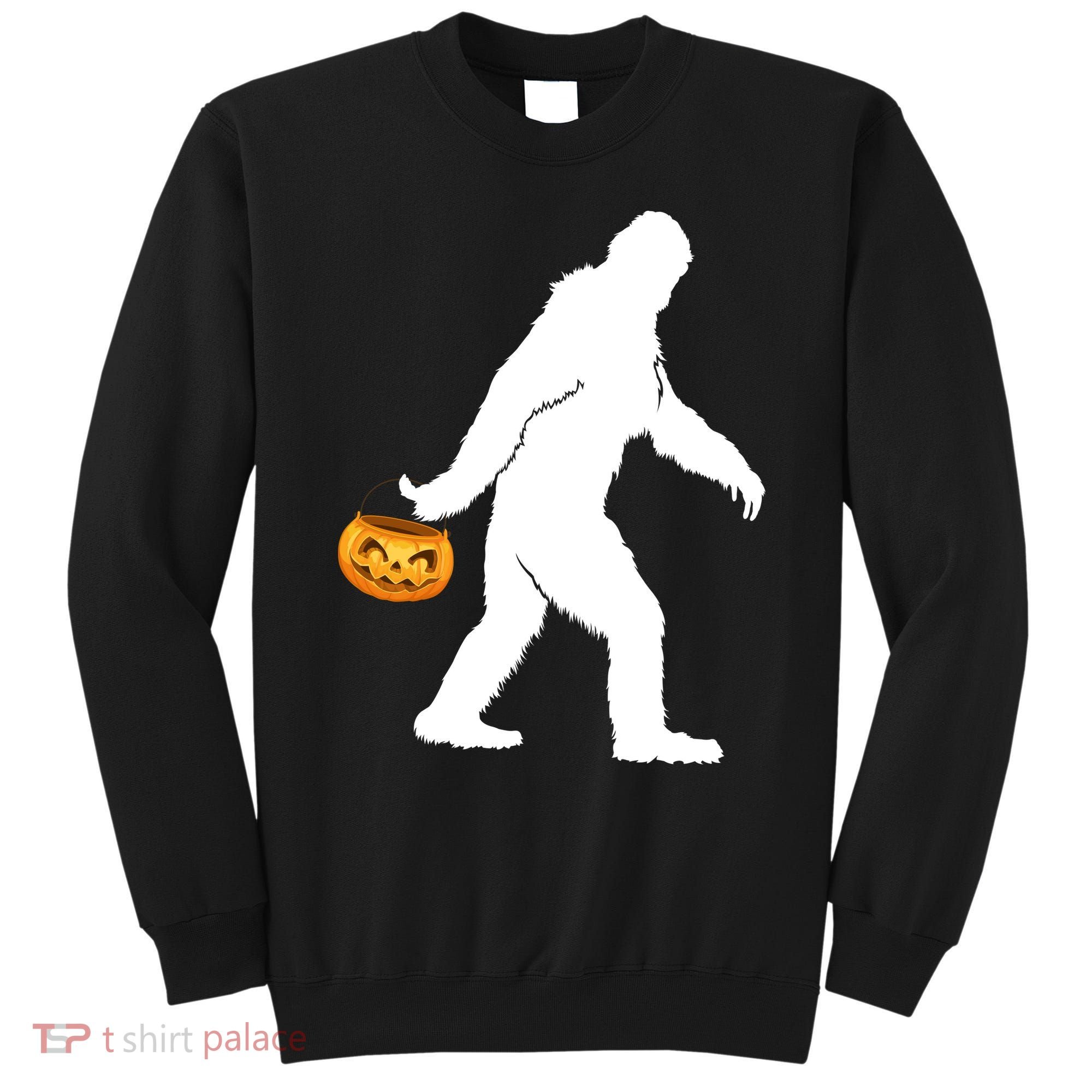 Bigfoot Sasquatch Halloween Pumpkin Sweatshirt