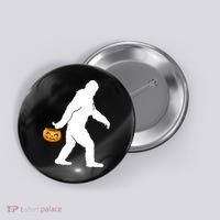 Bigfoot Sasquatch Halloween Pumpkin Button thumb 0