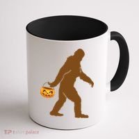 Bigfoot Sasquatch Halloween Pumpkin Coffee Mug thumb 1