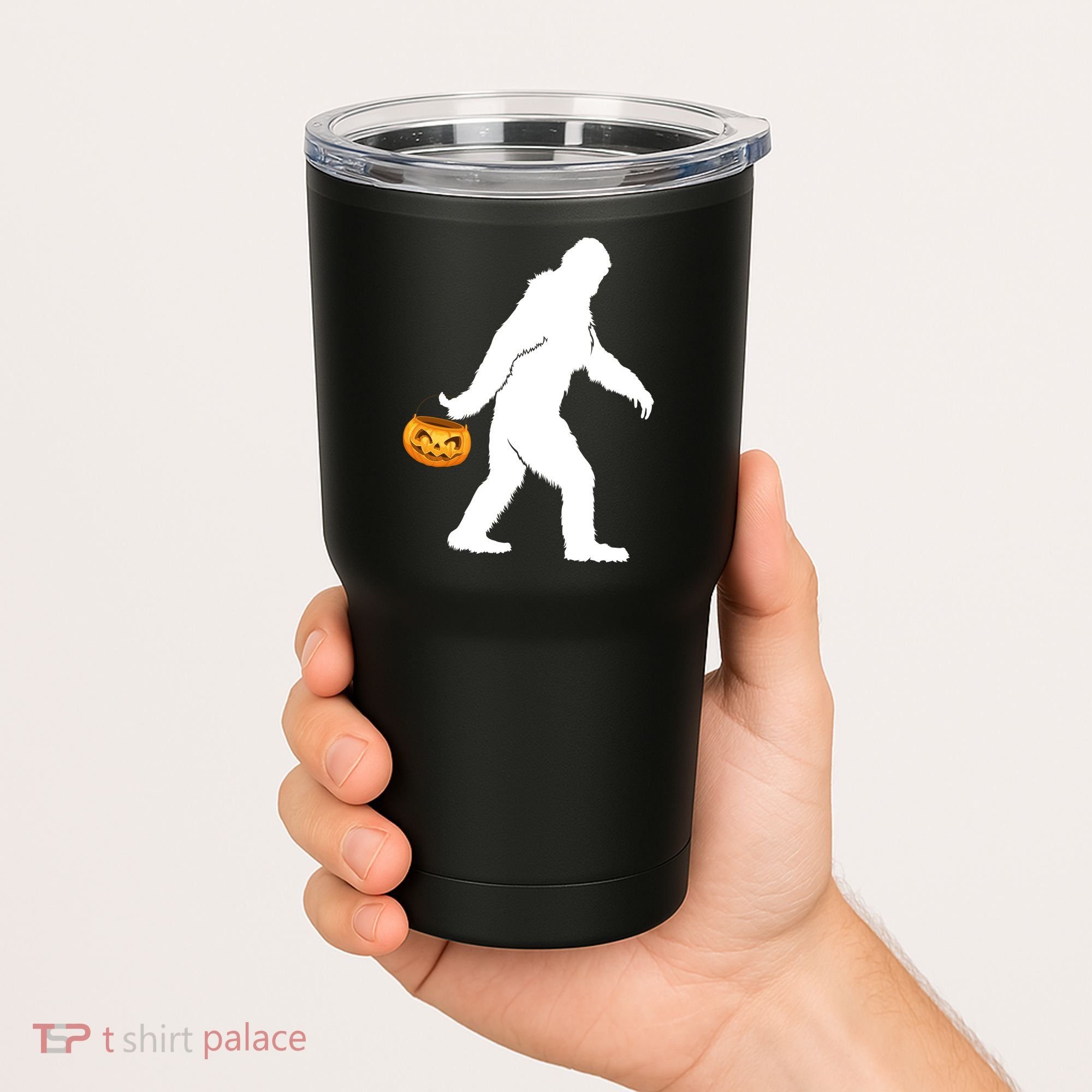 Bigfoot Sasquatch Halloween Pumpkin Tumbler