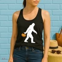 Bigfoot Sasquatch Halloween Pumpkin Women's Tank Top thumb 2