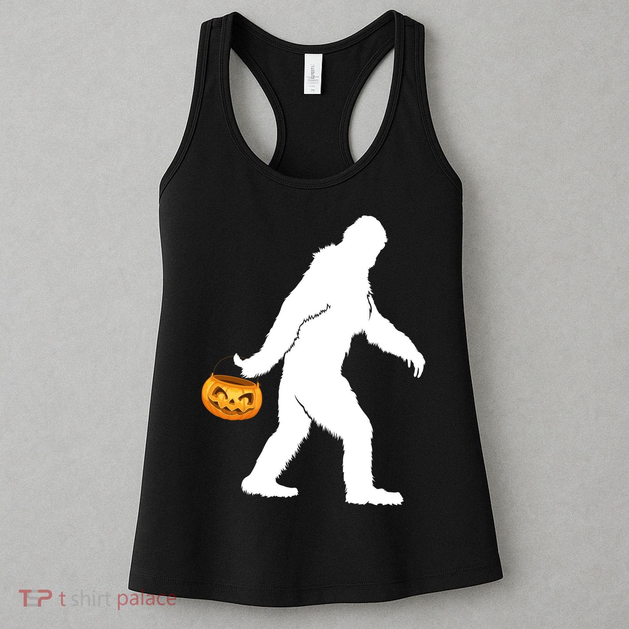 Bigfoot Sasquatch Halloween Pumpkin Women's Tank Top
