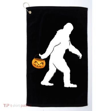 Bigfoot Sasquatch Halloween Pumpkin Golf Towel